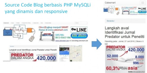 Source Code Blog berbasis PHP MySQLi yang dinamis dan responsive